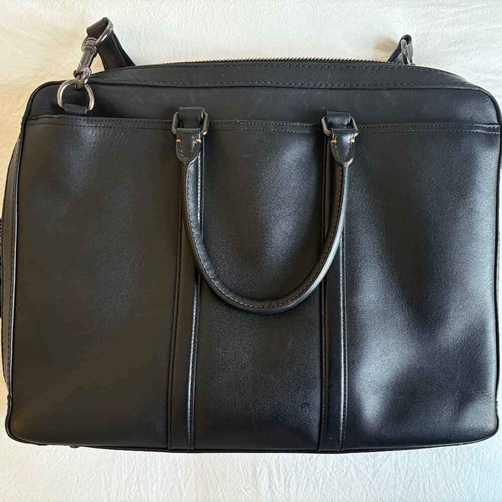 Coach Metropolitan Slim Briefcase – Black Leather – Excellent Condition